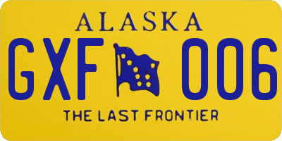 AK license plate GXF006