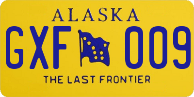 AK license plate GXF009