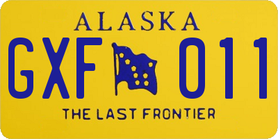 AK license plate GXF011