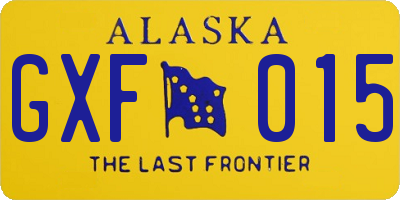 AK license plate GXF015