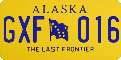 AK license plate GXF016