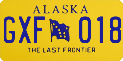 AK license plate GXF018