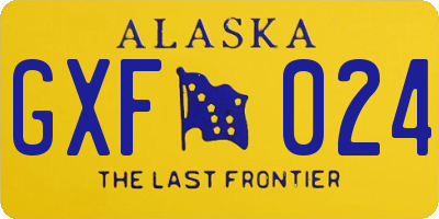 AK license plate GXF024