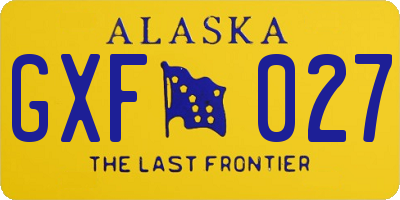 AK license plate GXF027