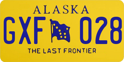 AK license plate GXF028