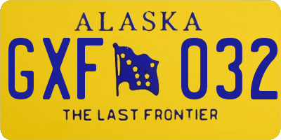 AK license plate GXF032
