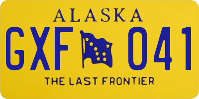 AK license plate GXF041