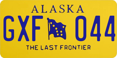 AK license plate GXF044