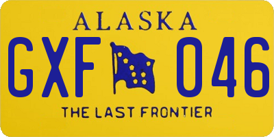 AK license plate GXF046