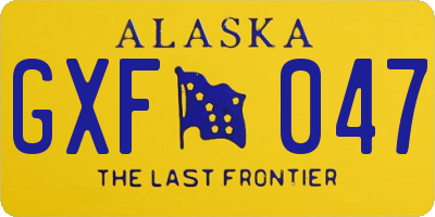 AK license plate GXF047