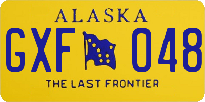 AK license plate GXF048