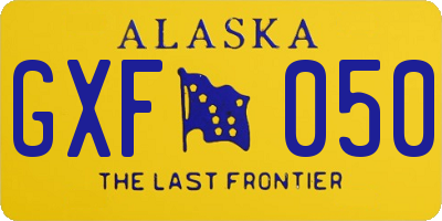 AK license plate GXF050