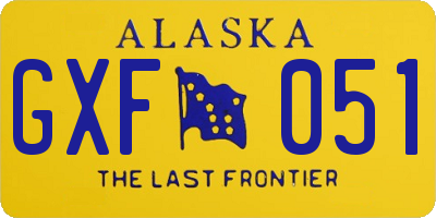 AK license plate GXF051