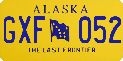 AK license plate GXF052