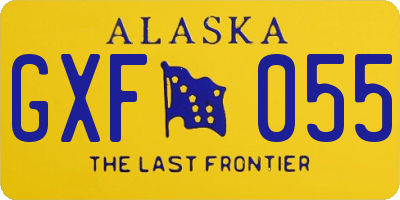 AK license plate GXF055