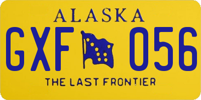 AK license plate GXF056