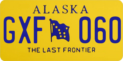 AK license plate GXF060