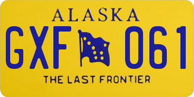 AK license plate GXF061