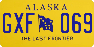 AK license plate GXF069