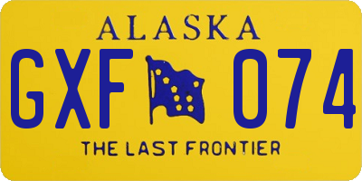 AK license plate GXF074