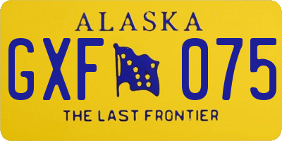 AK license plate GXF075