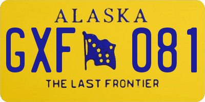 AK license plate GXF081