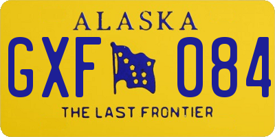 AK license plate GXF084