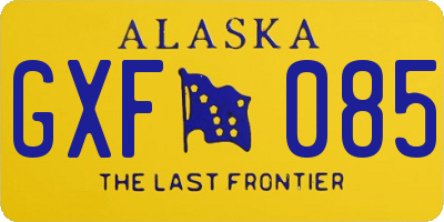 AK license plate GXF085