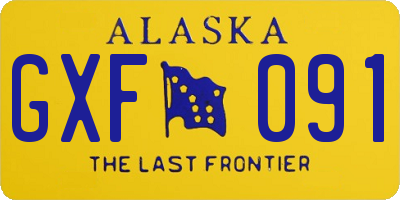 AK license plate GXF091