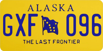AK license plate GXF096