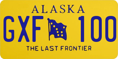 AK license plate GXF100