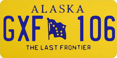 AK license plate GXF106