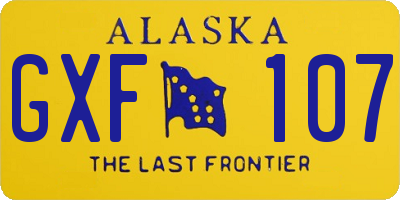 AK license plate GXF107