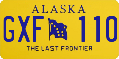 AK license plate GXF110