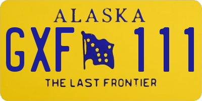 AK license plate GXF111