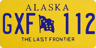 AK license plate GXF112