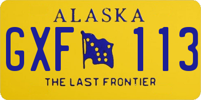 AK license plate GXF113