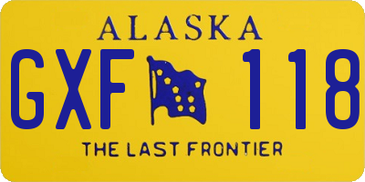 AK license plate GXF118