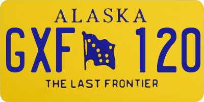 AK license plate GXF120