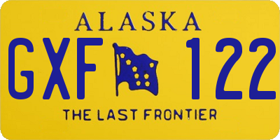 AK license plate GXF122