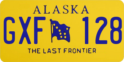 AK license plate GXF128