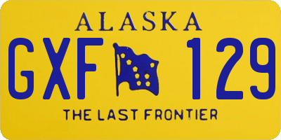 AK license plate GXF129