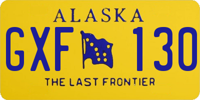 AK license plate GXF130