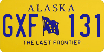 AK license plate GXF131