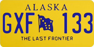 AK license plate GXF133