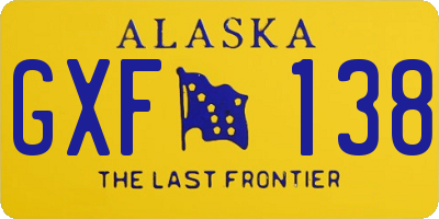 AK license plate GXF138