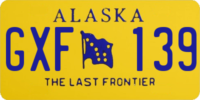 AK license plate GXF139
