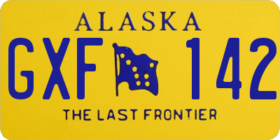 AK license plate GXF142