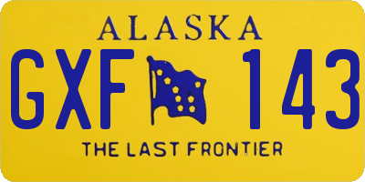 AK license plate GXF143