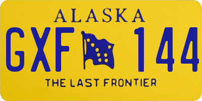 AK license plate GXF144